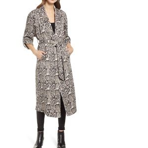 AFRM Hendrix Snake Print Duster